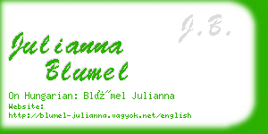 julianna blumel business card